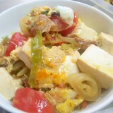 トマト豆腐の簡単卵とじ&丼